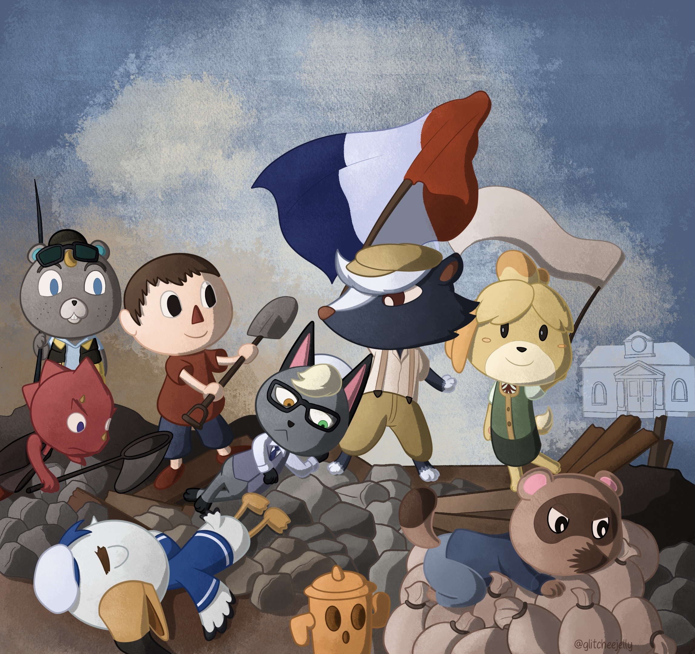 Blaise guidant le peuple